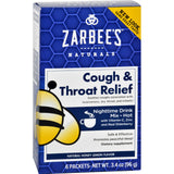 Load image into Gallery viewer, Zarbee&#39;s Cough and Throat Relief Drink Mix  Nighttime Supplement  6 Packets