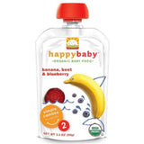 Load image into Gallery viewer, Happy Baby Banana, Beets &amp; Blueberry Stage 2 Baby Food (16x3.5 Oz)